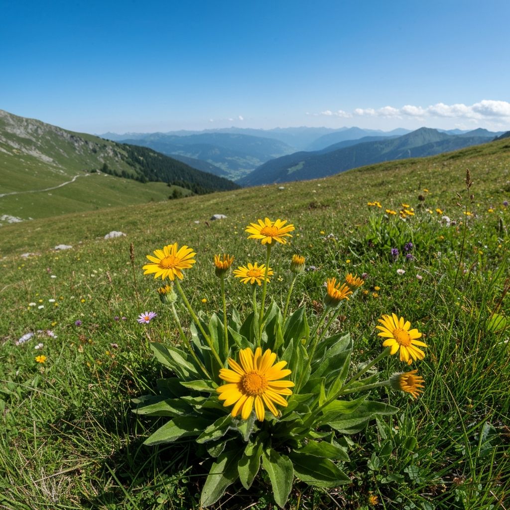 Alpine arnica flowers